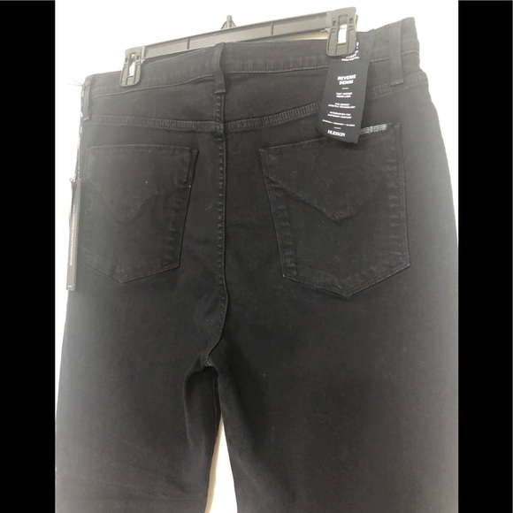 Hudson Black High Waste Zoeey Crop Jeans Size 32 - Picture 12 of 13